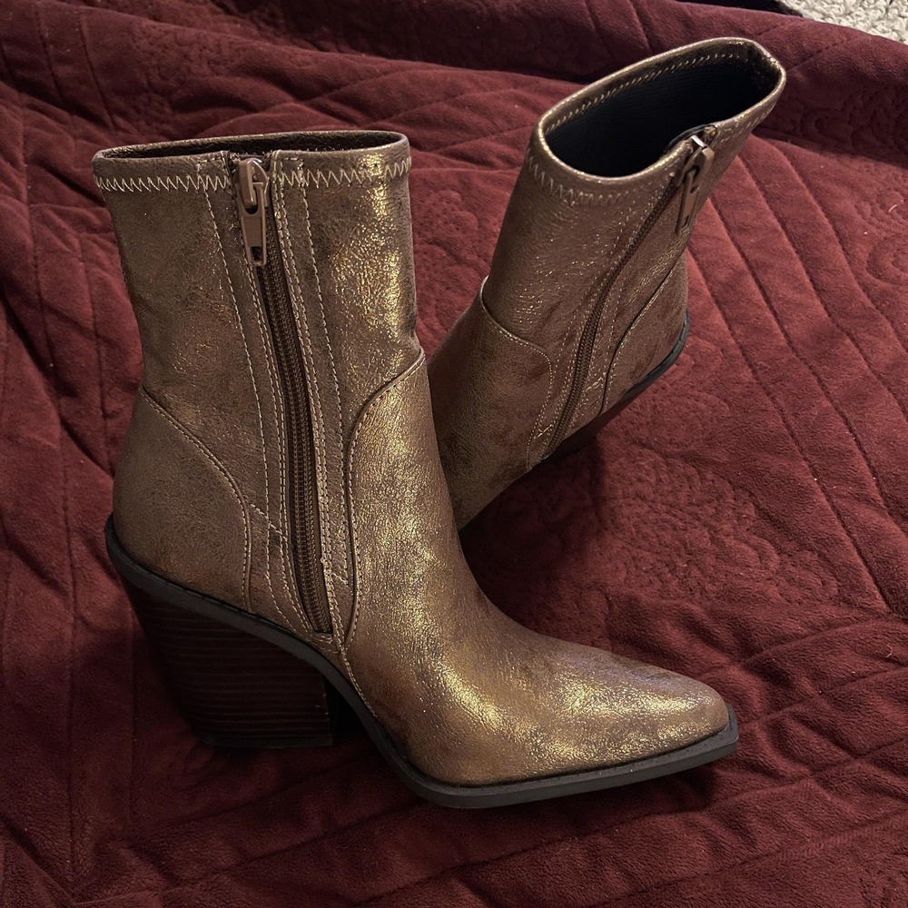 Charles by Charles David Boots Womens Size‎ 5 Metallic Bronze Winter Booties - Picture 5 of 16